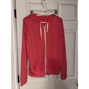 Abbott Main Womens Coral Color Jacket Hoodie Venice Beach CA Size Large